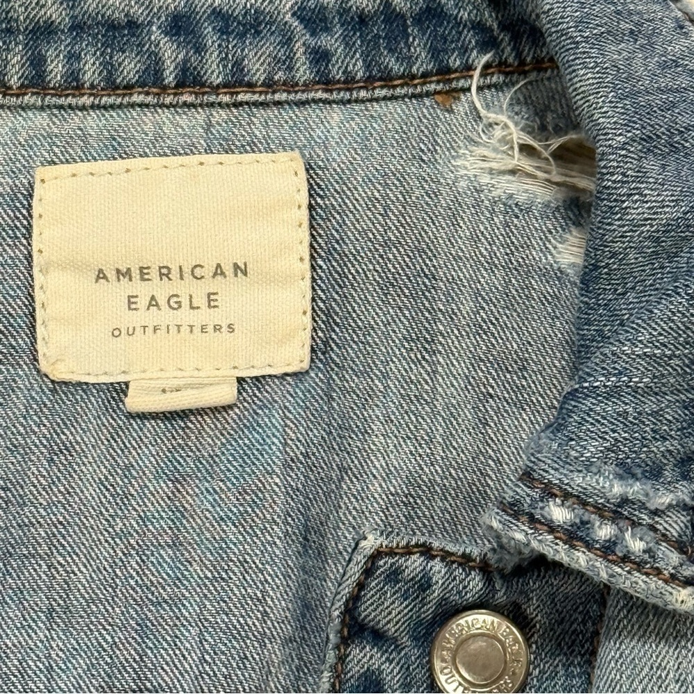 American Eagle Custom Bratz Denim Jacket distressed SZ Small - Picture 7 of 12